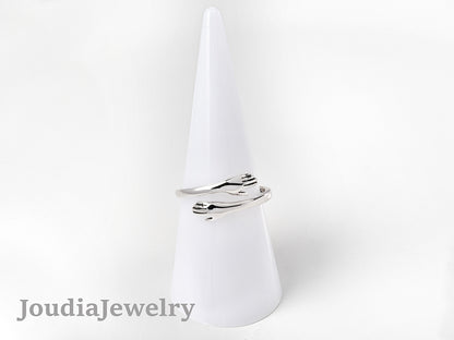 Silver Hug Ring | Love Hug Ring | Joudia Jewelry