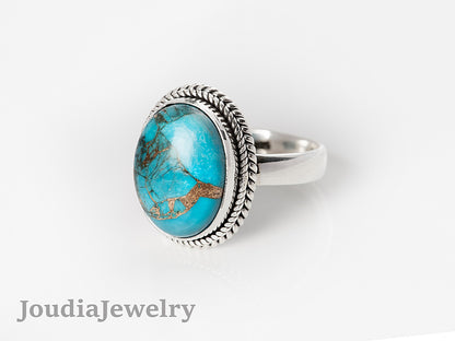 Men's Turquoise Rings | Blue Turquoise Rings | Joudia Jewelry