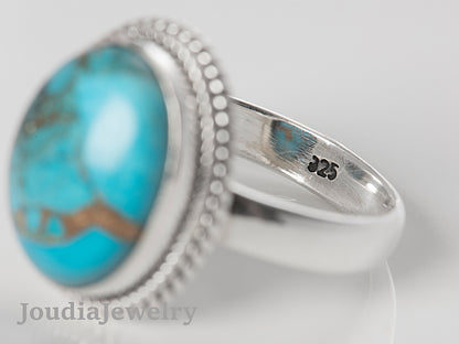 Men's Turquoise Rings | Blue Turquoise Rings | Joudia Jewelry