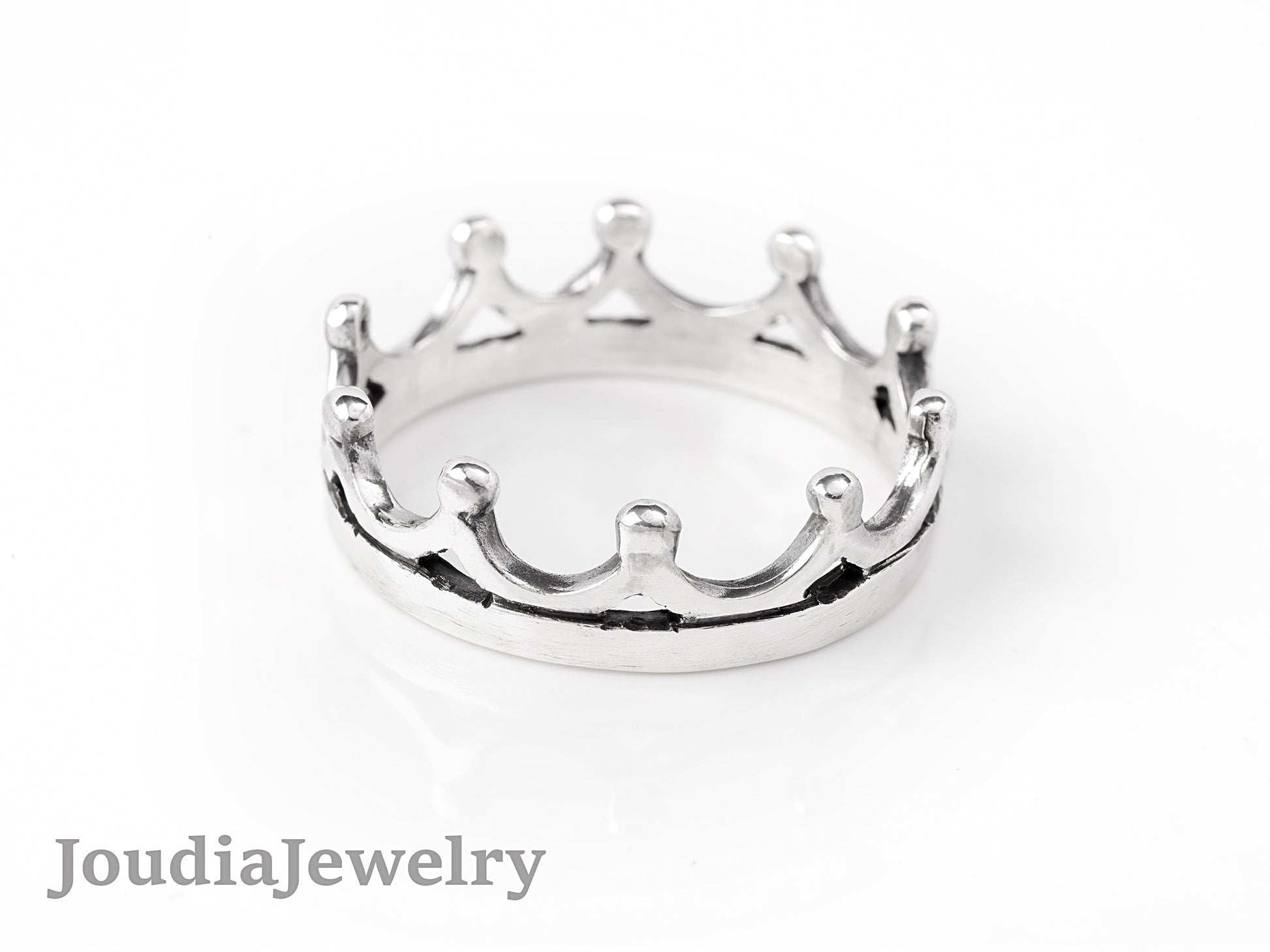 Silver Crown Ring | Women's Crown Ring | Joudia Jewelry