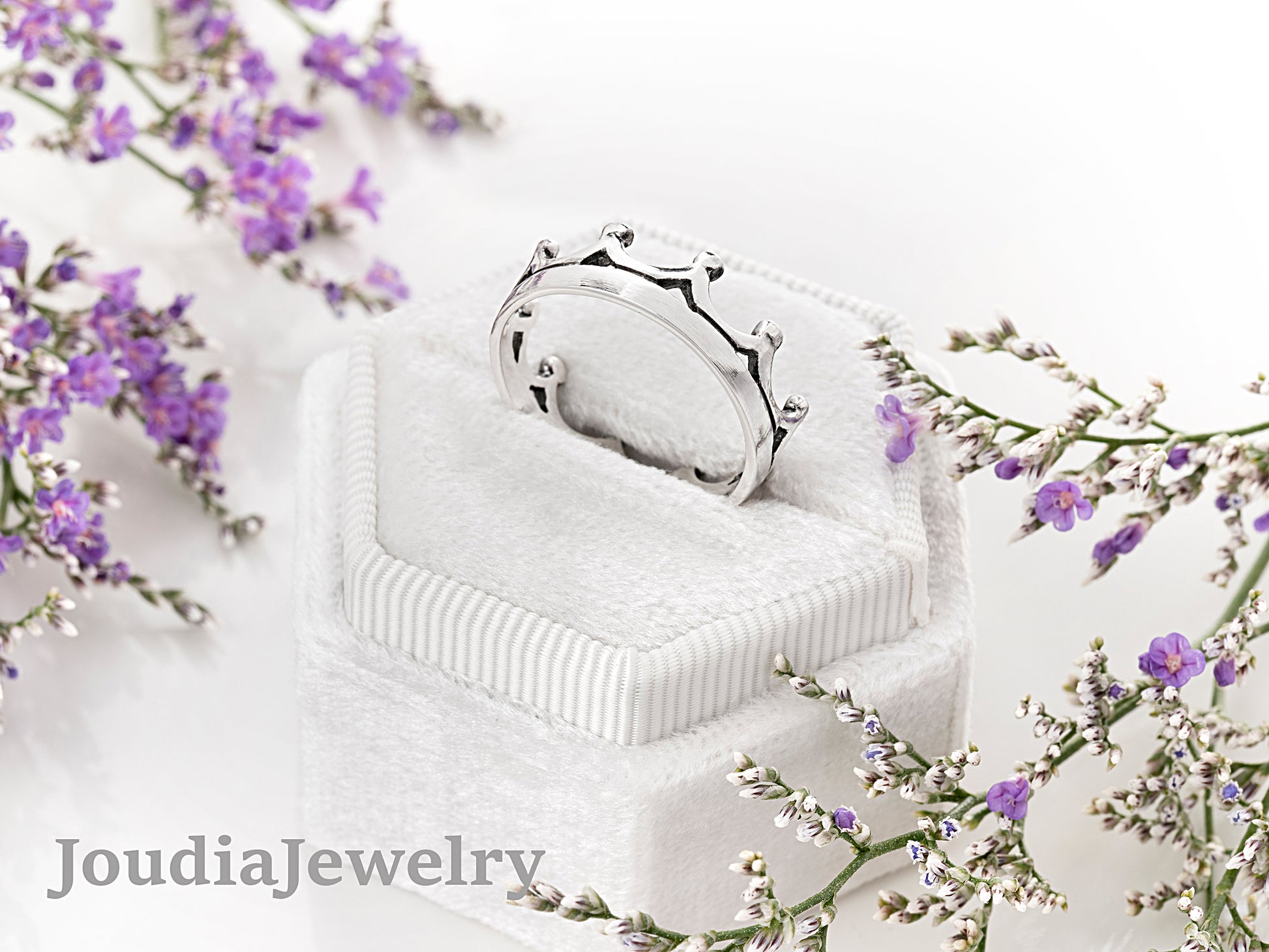 Silver Crown Ring | Women's Crown Ring | Joudia Jewelry