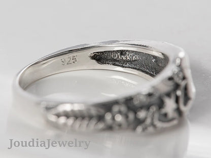 Vintage Silver Ring | Men's Silver Ring | Joudia Jewelry