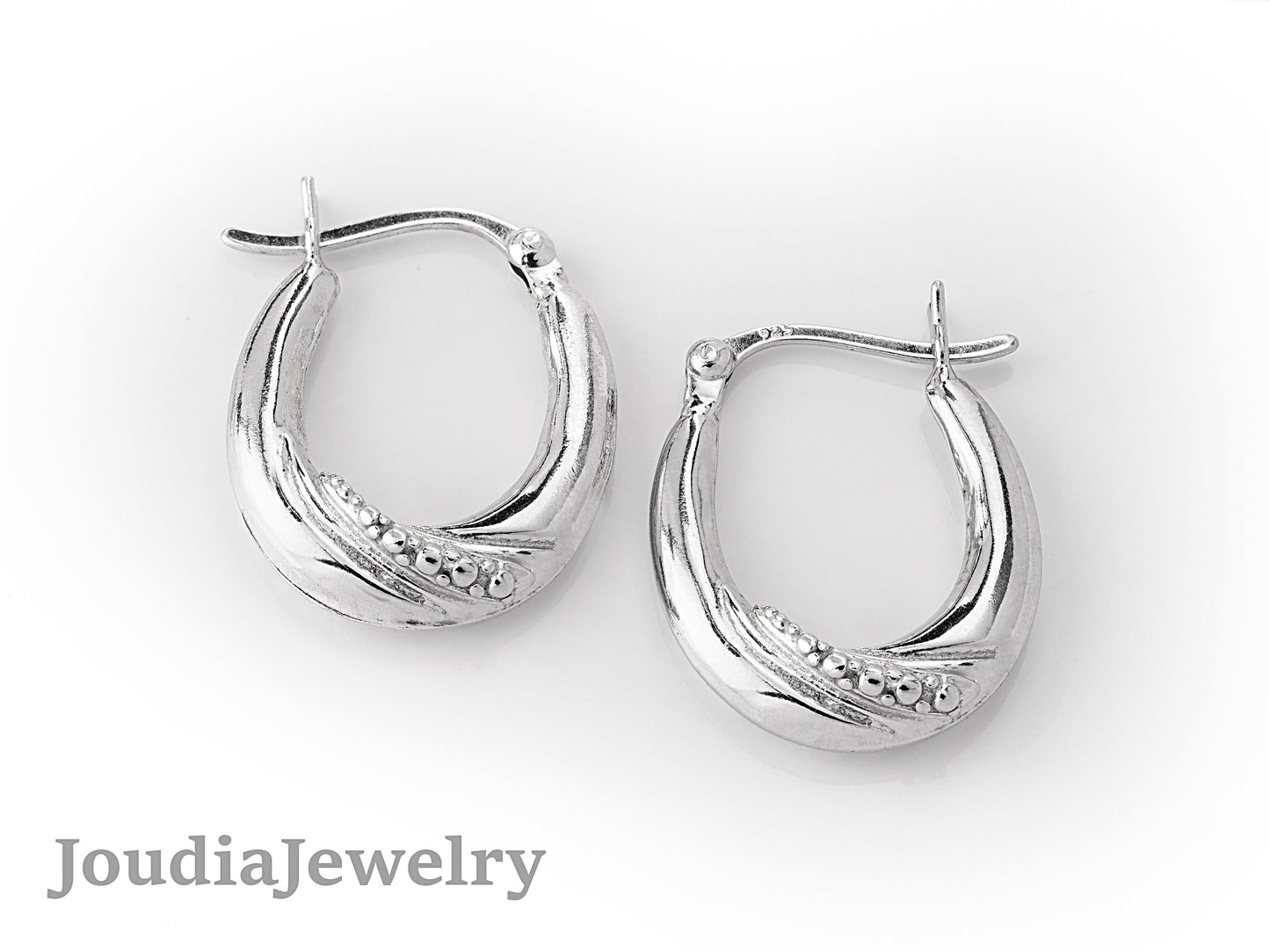 Silver Thick Earrings | Joudia Jewelry