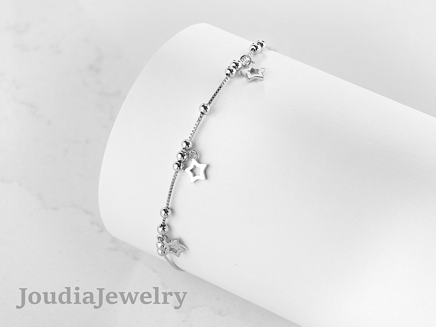 Bracelet d'étoiles en argent