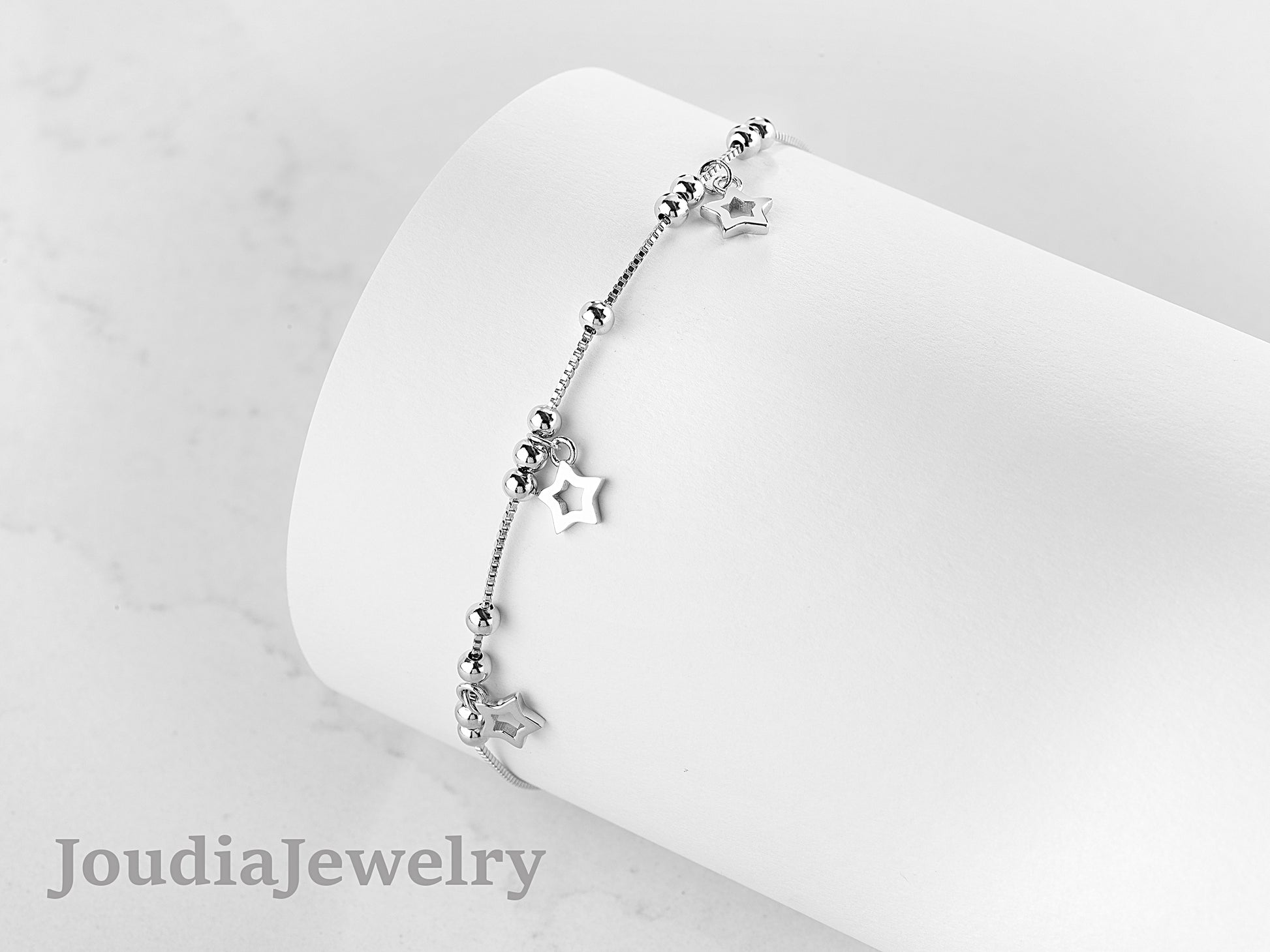 Bracelet d'étoiles en argent