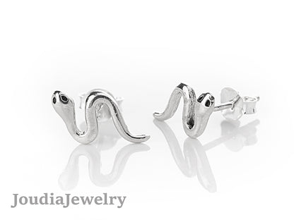 Snake Stud Earrings | Oval Hoop Earrings | Joudia Jewelry