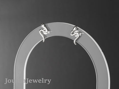 Snake Stud Earrings | Oval Hoop Earrings | Joudia Jewelry