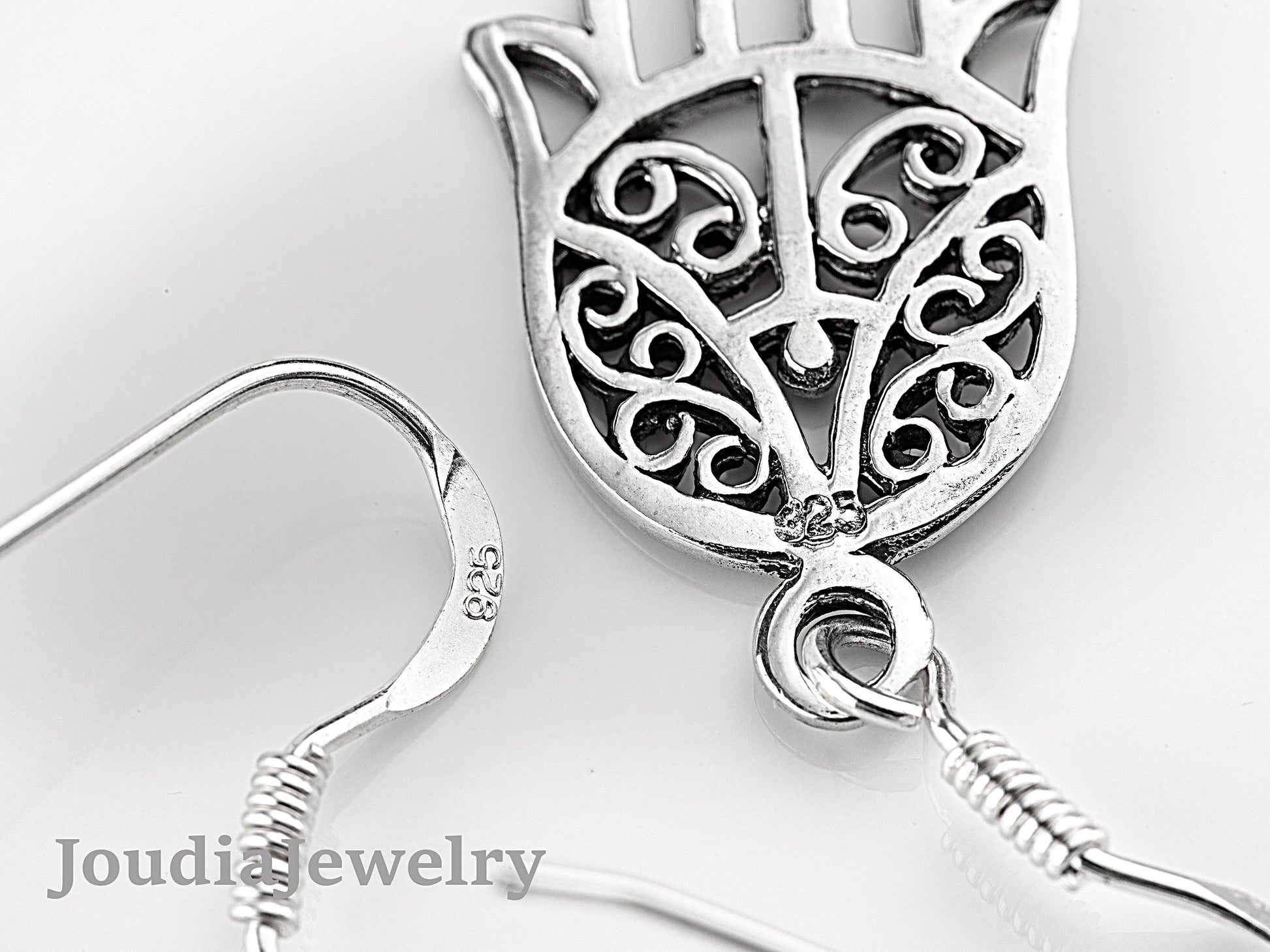 Hand of Fatima Earrings | Silver Hamsa Earrings | Joudia Jewelry