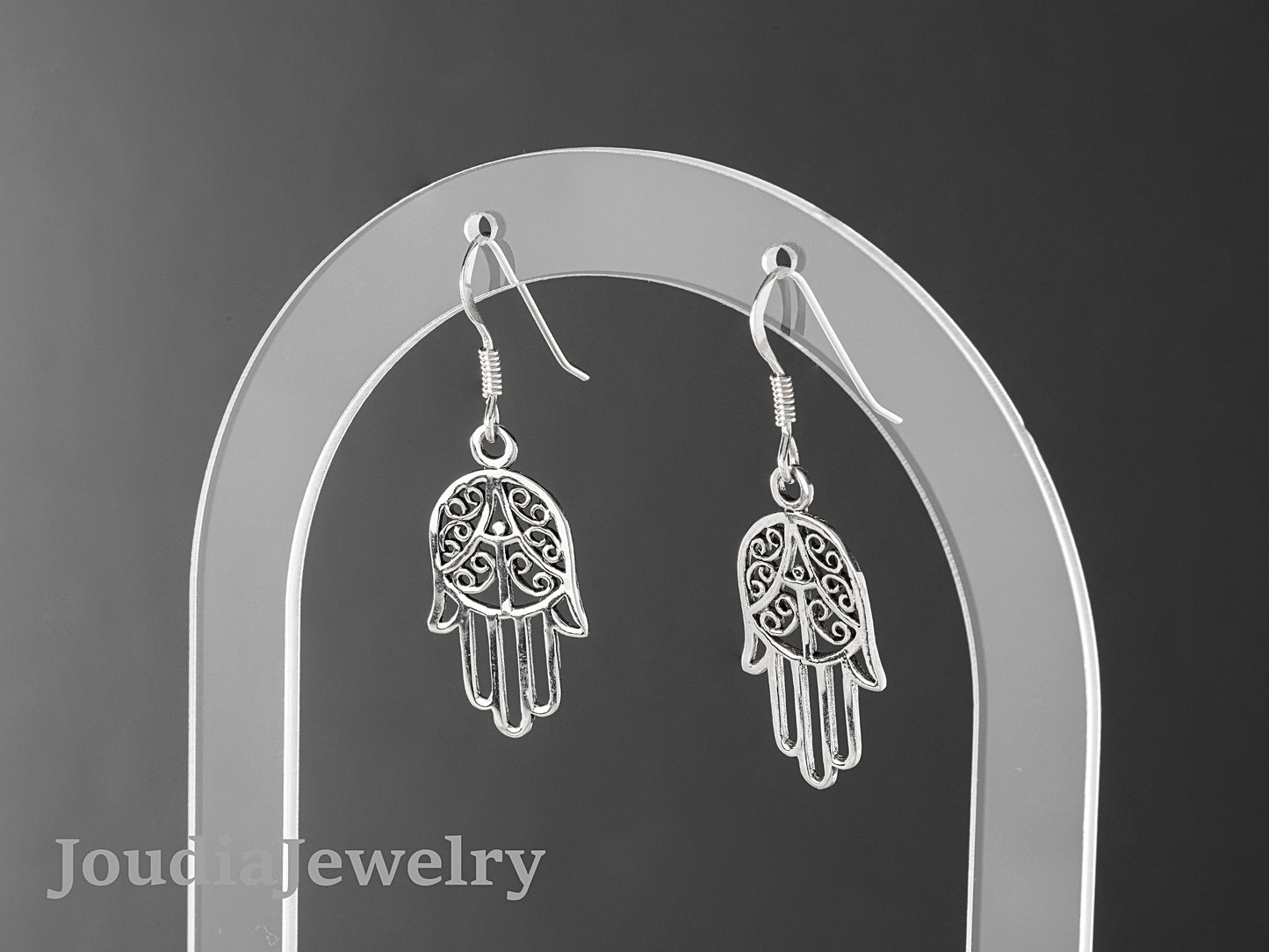 Hand of Fatima Earrings | Silver Hamsa Earrings | Joudia Jewelry