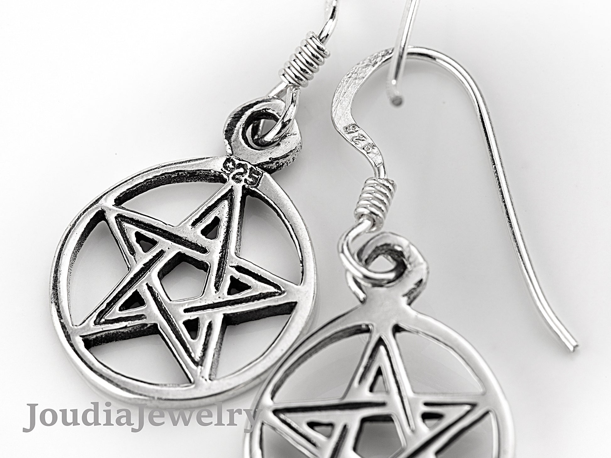 Star Hook Earrings | Silver Star Earrings | Joudia Jewelry