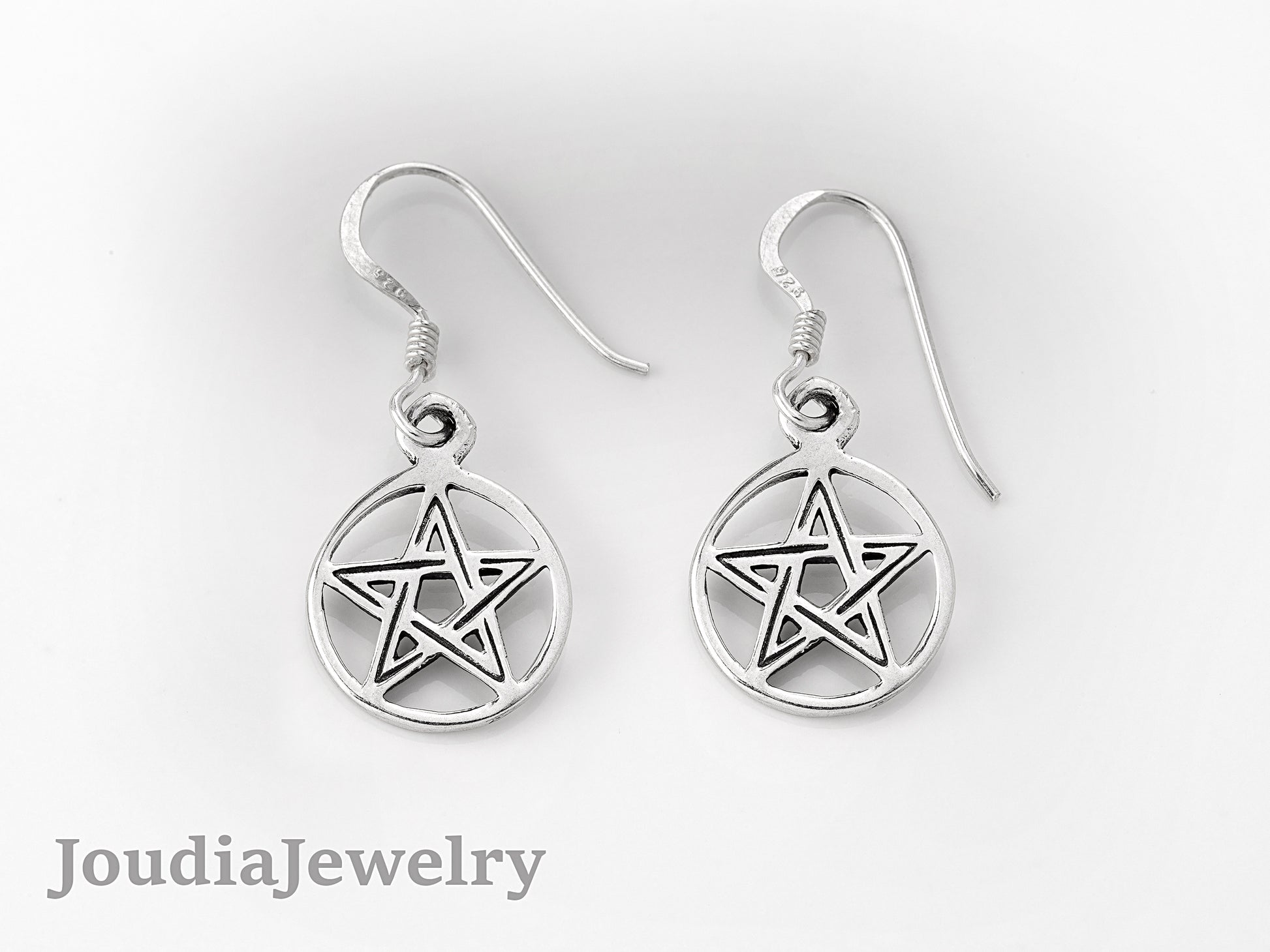 Star Hook Earrings | Silver Star Earrings | Joudia Jewelry