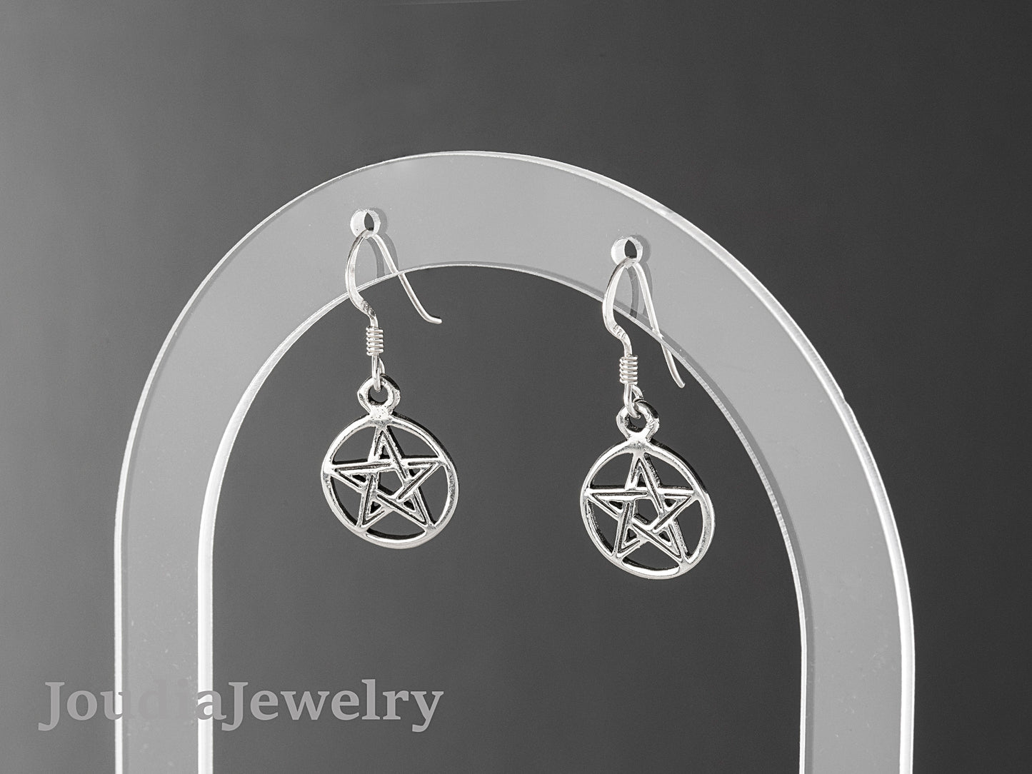 Star Hook Earrings | Silver Star Earrings | Joudia Jewelry