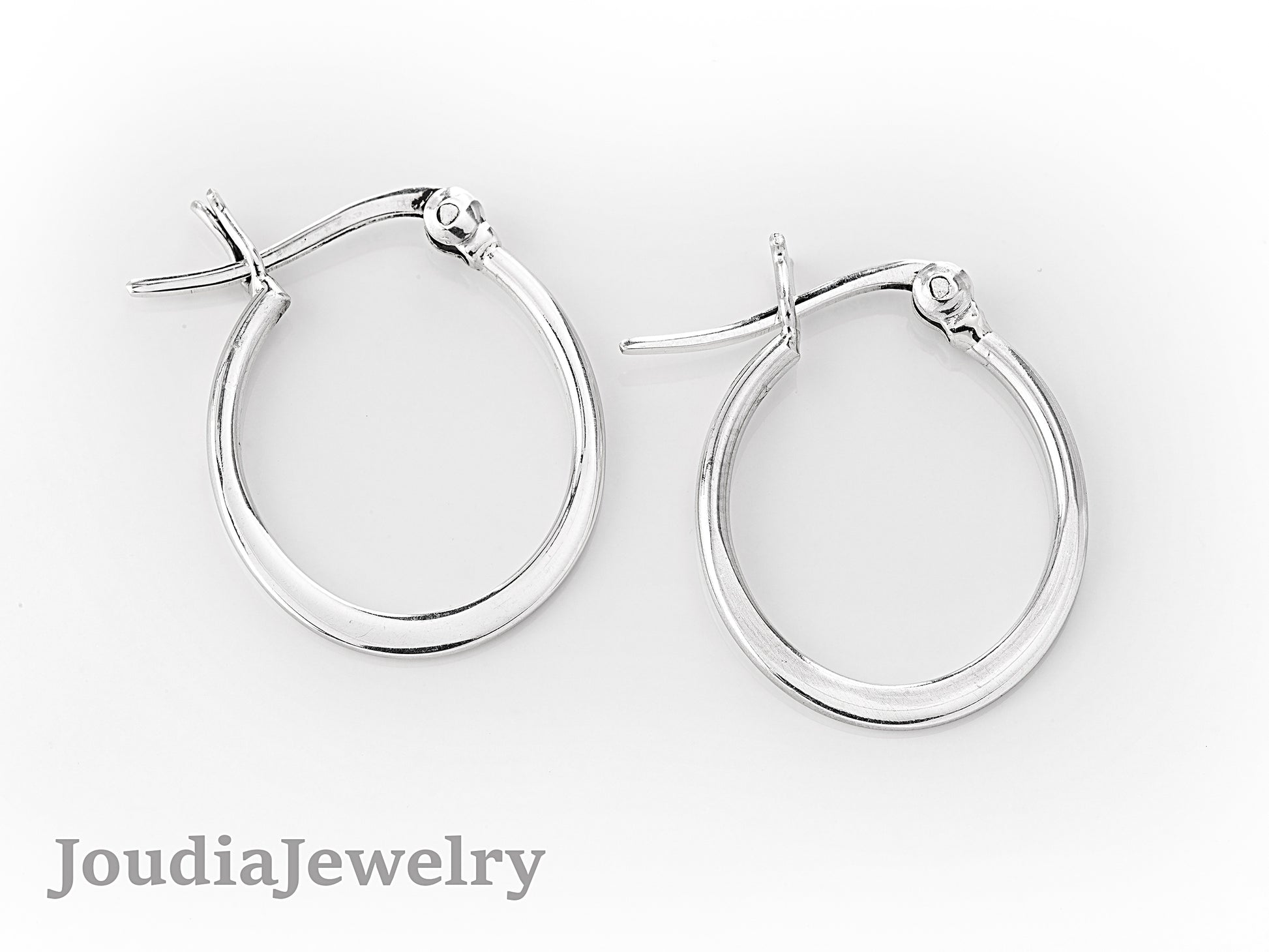 Simple Hoop Earrings | Simple Silver Earrings | Joudia Jewelry