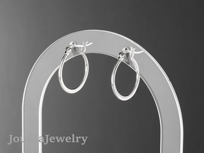 Simple Hoop Earrings | Simple Silver Earrings | Joudia Jewelry