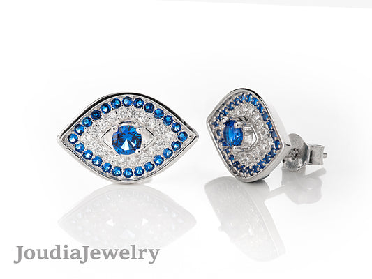 Turkish Evil Eye Earrings | Gift For Her | Joudia Jewelry