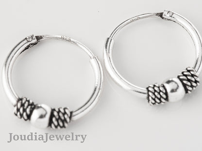 Fancy Hoop Earrings | Closure Hoop Earrings | Joudia Jewelry