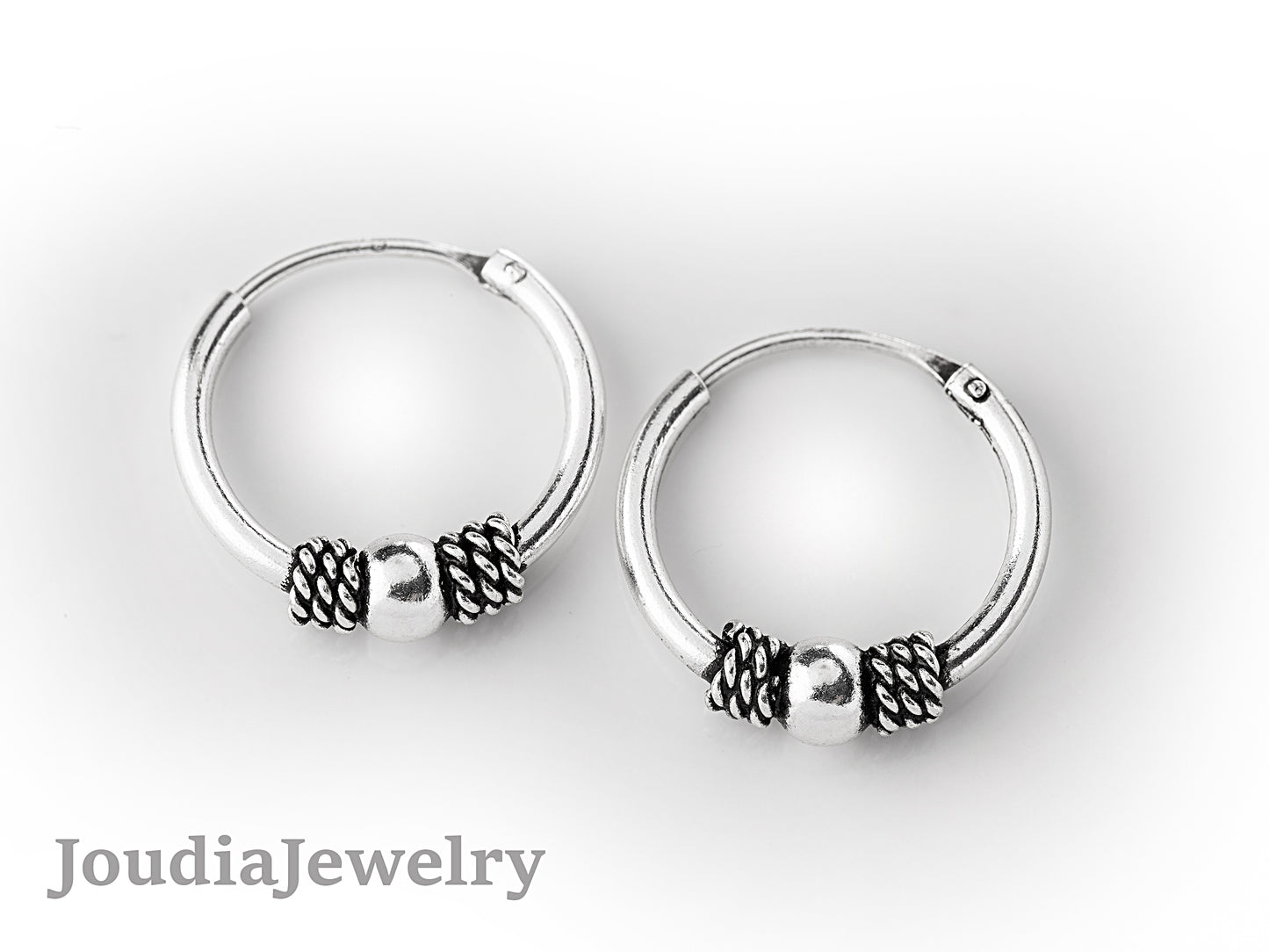 Fancy Hoop Earrings | Closure Hoop Earrings | Joudia Jewelry