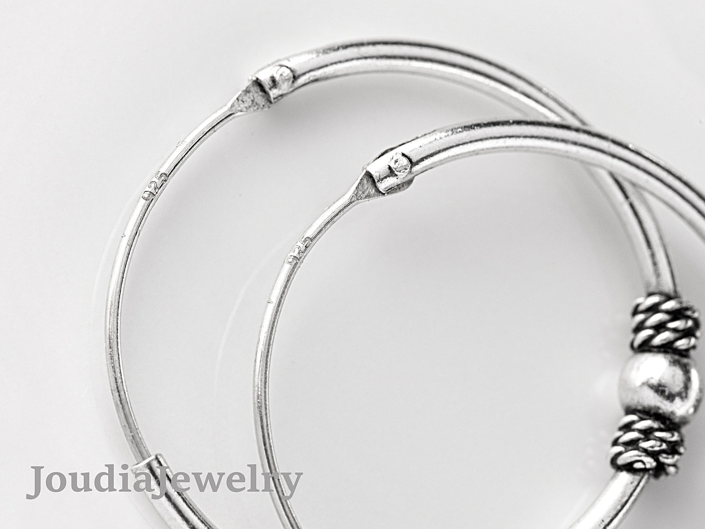 Twisted Hoop Earrings | SIlver Hoop Earrings | Joudia Jewelry