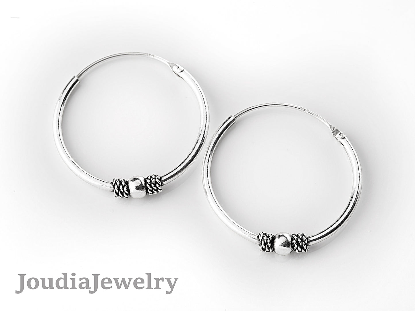 Twisted Hoop Earrings | SIlver Hoop Earrings | Joudia Jewelry