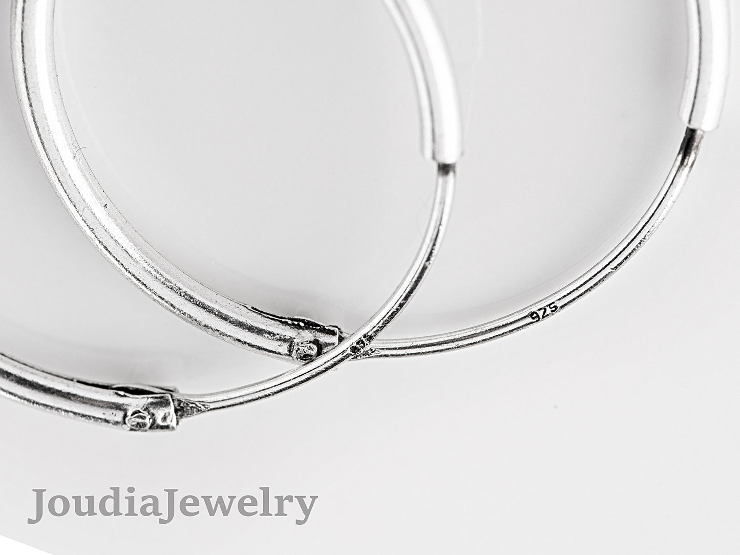 20mm Hoop Earrings | Oval Hoop Earrings | Joudia Jewelry