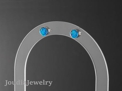 Opal Stud Earrings | Women's Opal Earrings | Joudia Jewelry