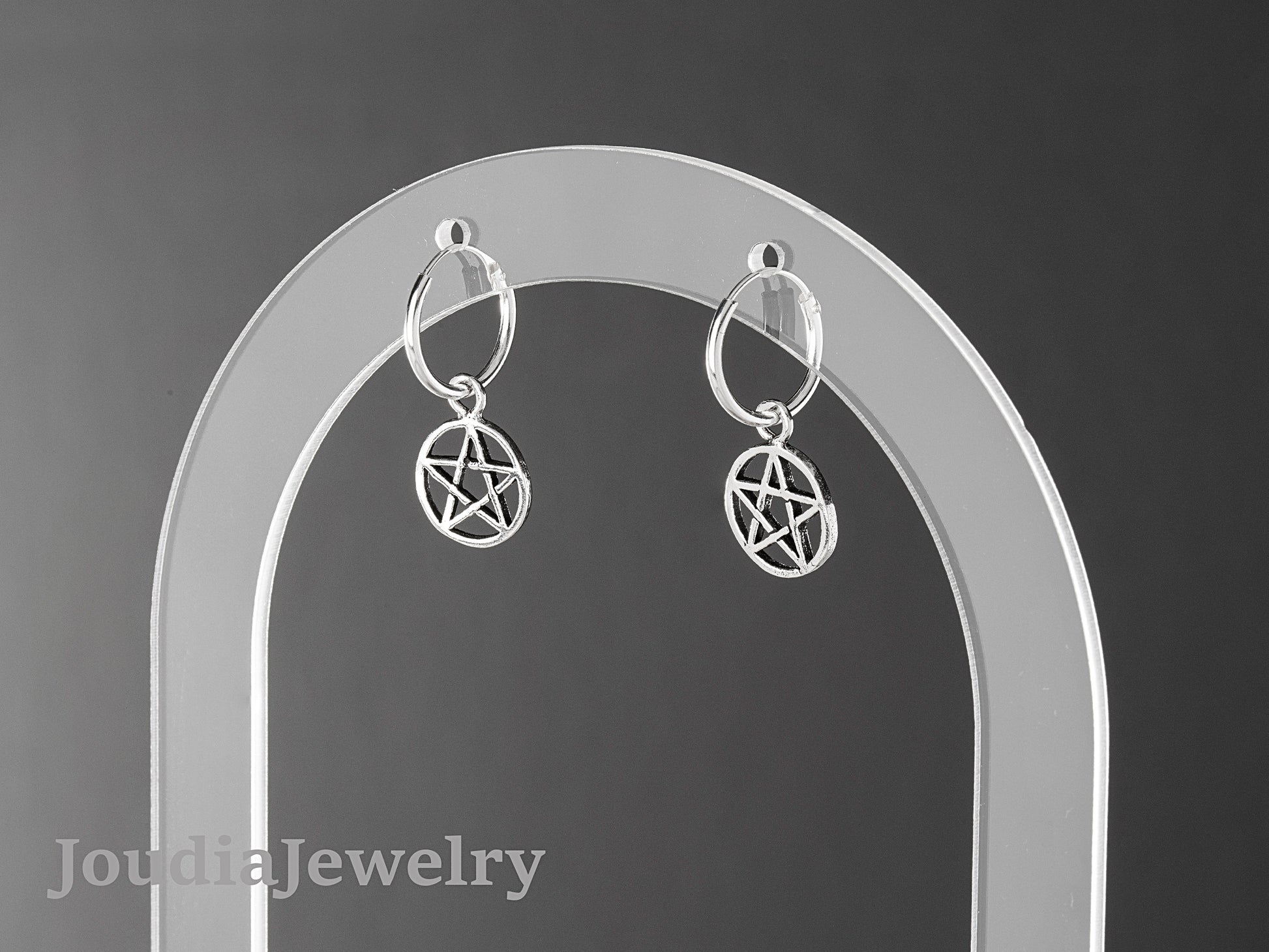 Star Drop Earrings | Star Hoop Earrings | Joudia Jewelry