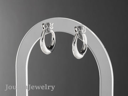 Stylish Hoop Earrings | Oval Hoop Earrings | Joudia Jewelry