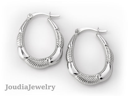 Dangle Hoop Earrings | 925 Sterling Silver Earrings | Joudia Jewelry