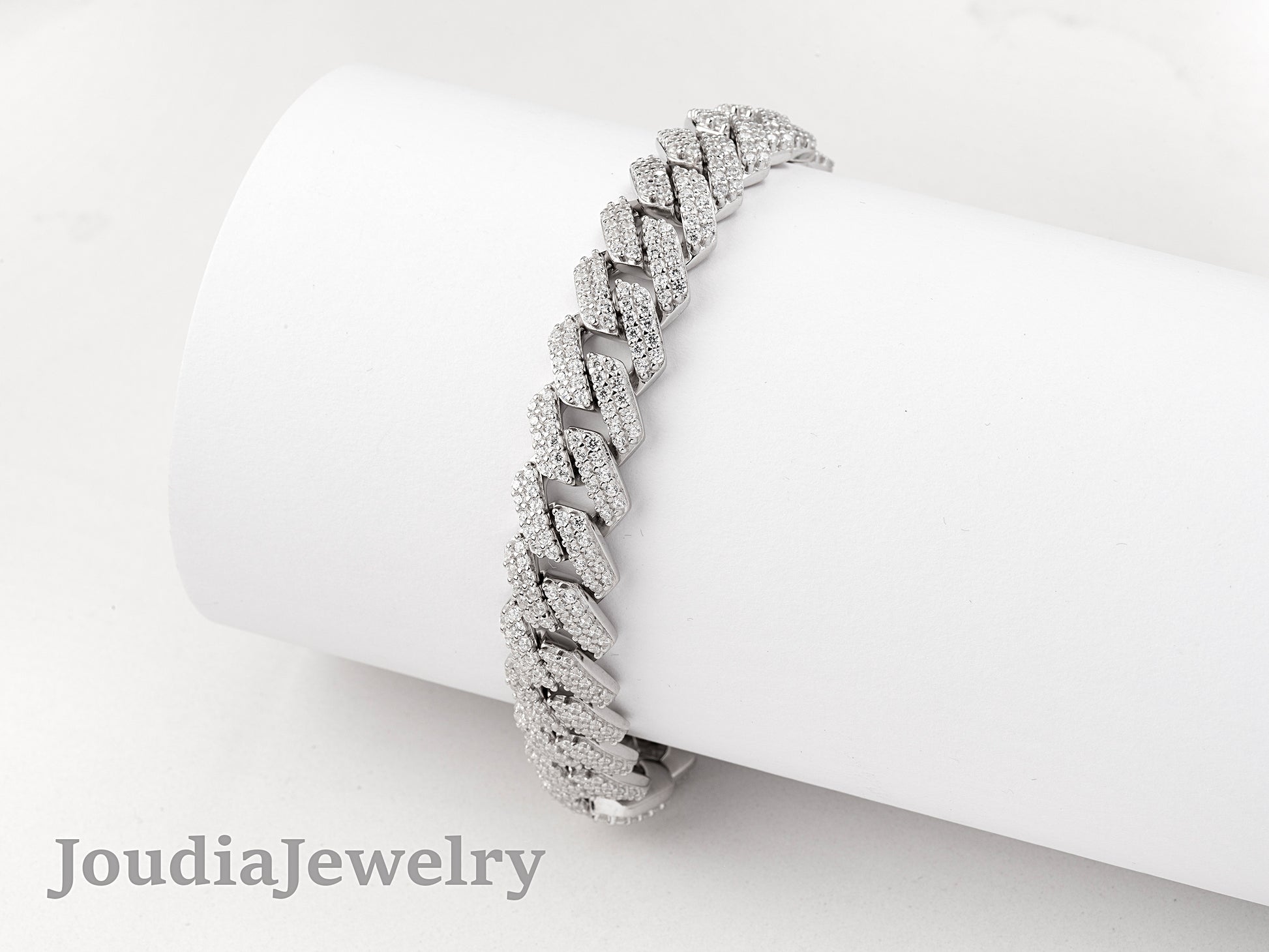 Cuban Link Chain Bracelet | CZ Link Chain Bracelet | Joudia Jewelry