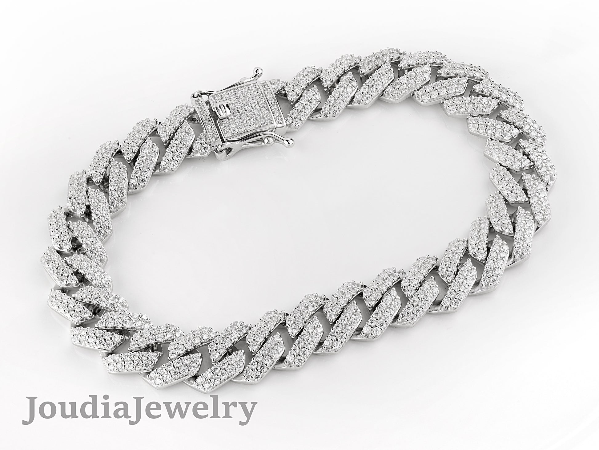 Cuban Link Chain Bracelet | CZ Link Chain Bracelet | Joudia Jewelry