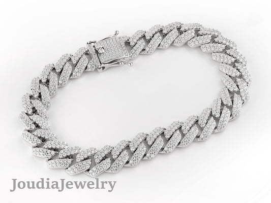 Cuban Link Chain Bracelet | CZ Link Chain Bracelet | Joudia Jewelry