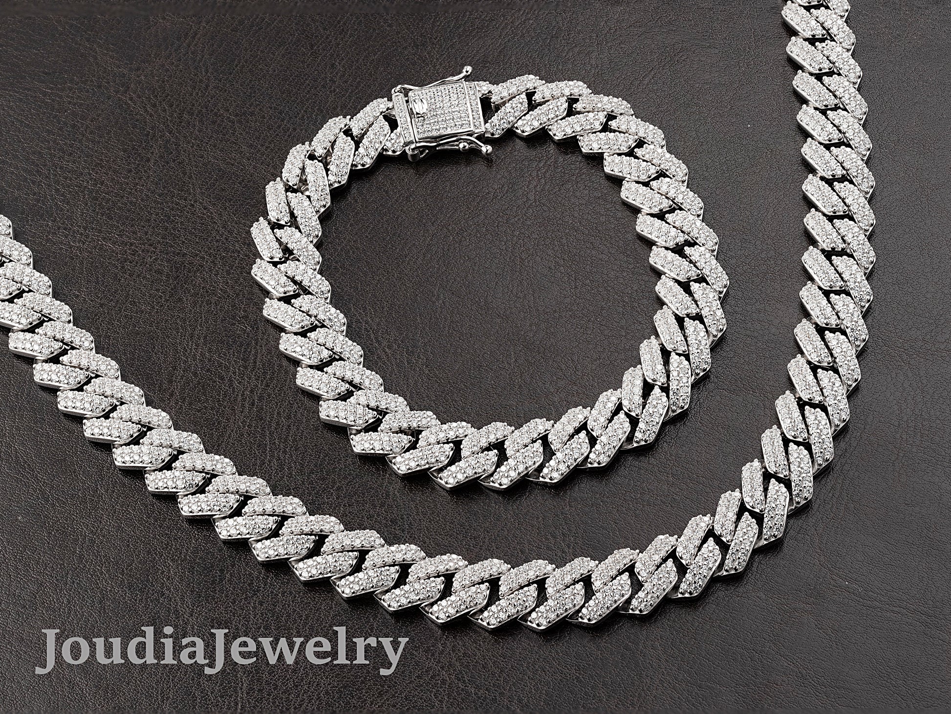 Cuban Link Chain Bracelet | CZ Link Chain Bracelet | Joudia Jewelry