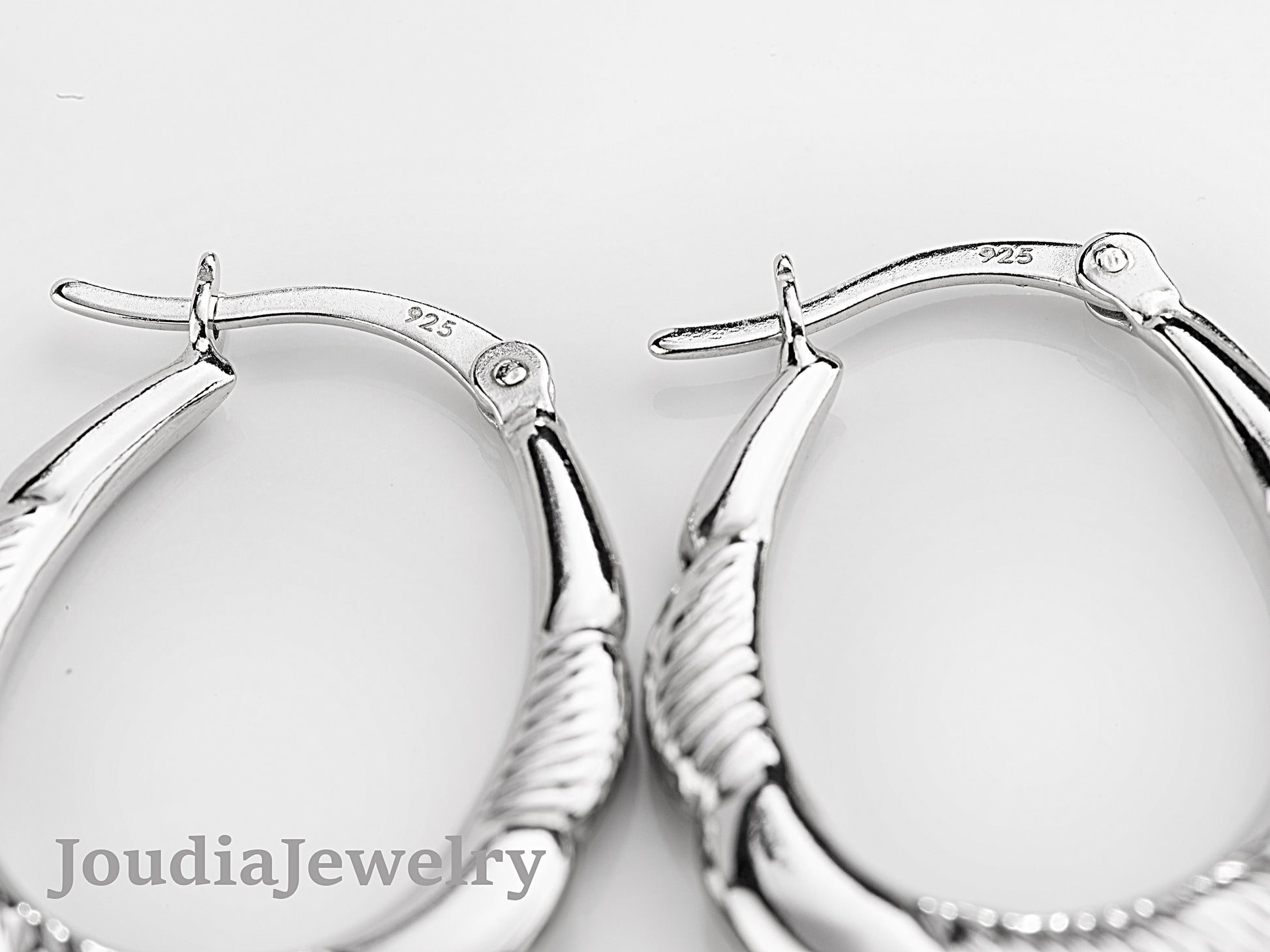 Dangle Hoop Earrings | 925 Sterling Silver Earrings | Joudia Jewelry