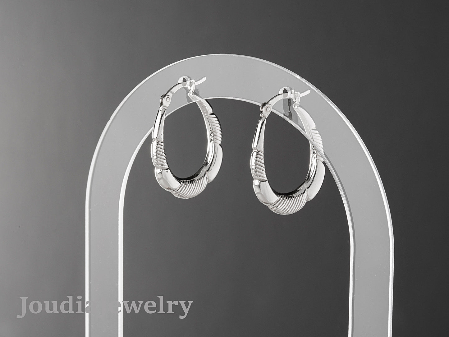 Dangle Hoop Earrings | 925 Sterling Silver Earrings | Joudia Jewelry