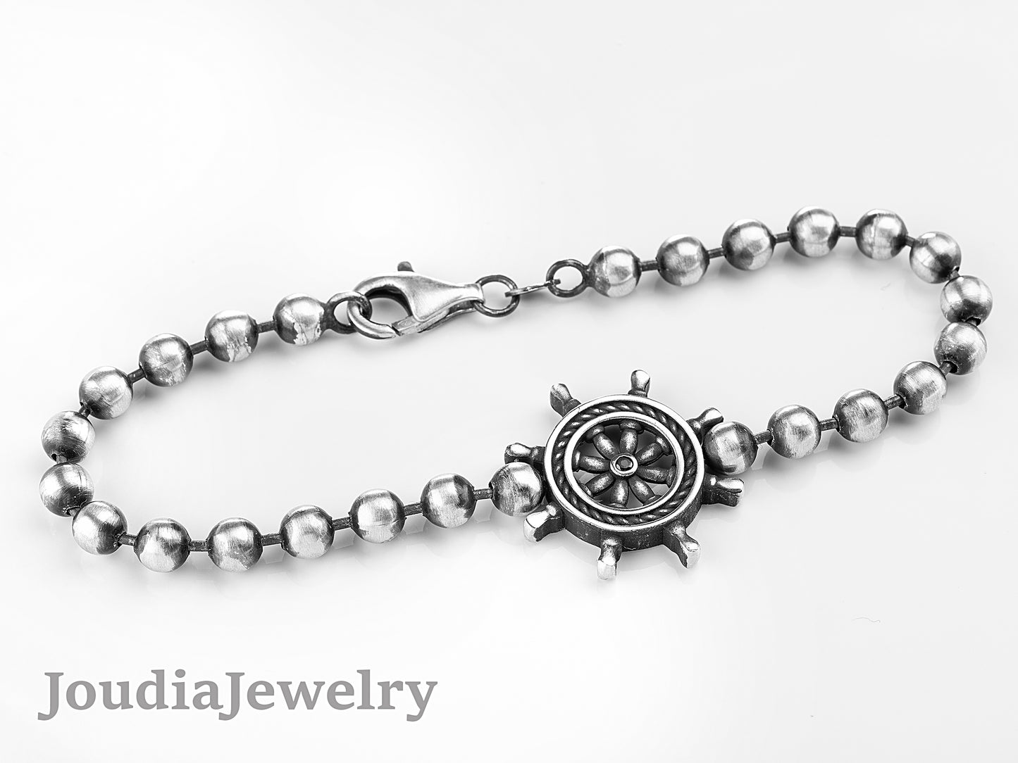 Bracelet de roue de bateau en argent