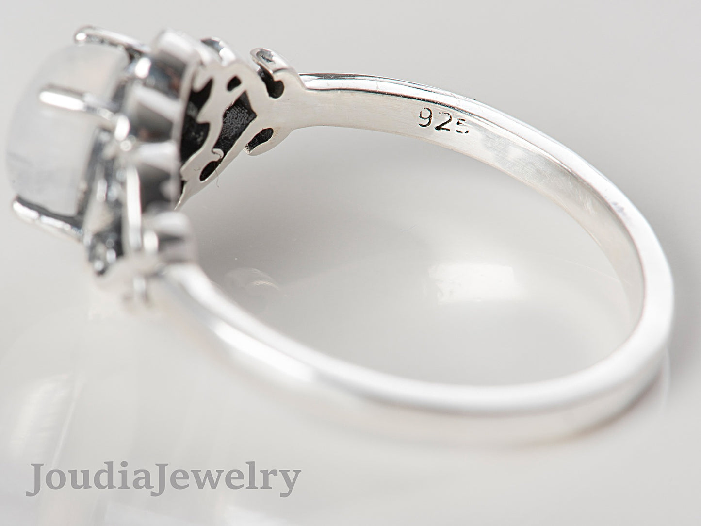 Bague argent Bali Pierre de LuneWomen's Moonstone Ring | Real Moonstone Ring | Joudia Jewelry