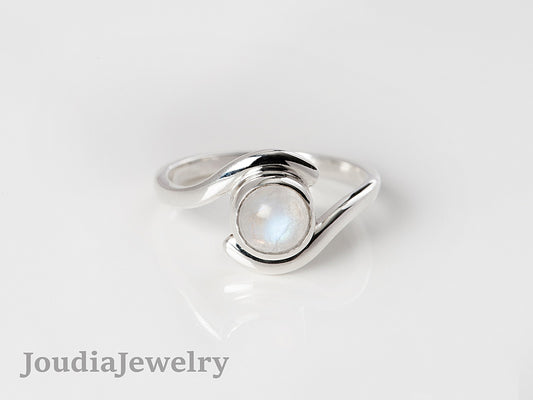 Real Moonstone Ring | Precious Stone Ring | Joudia Jewelry