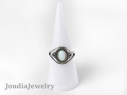 Opal Wedding Rings | White Opal Rings | Joudia Jewelry