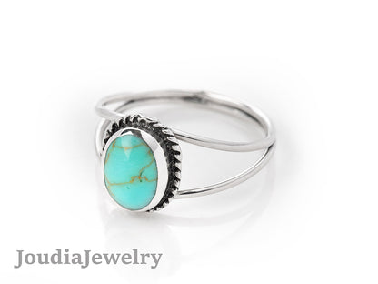 Women's Turquoise Ring | Turquoise Statement Rings | Joudia Jewelry