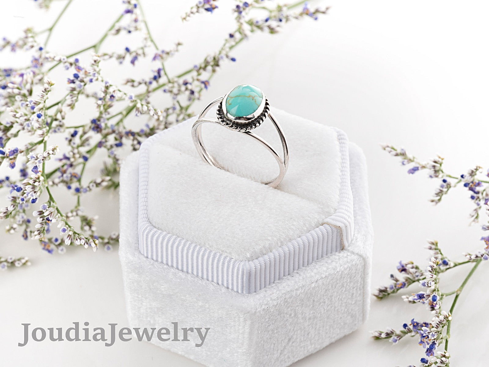 Women's Turquoise Ring | Turquoise Statement Rings | Joudia Jewelry