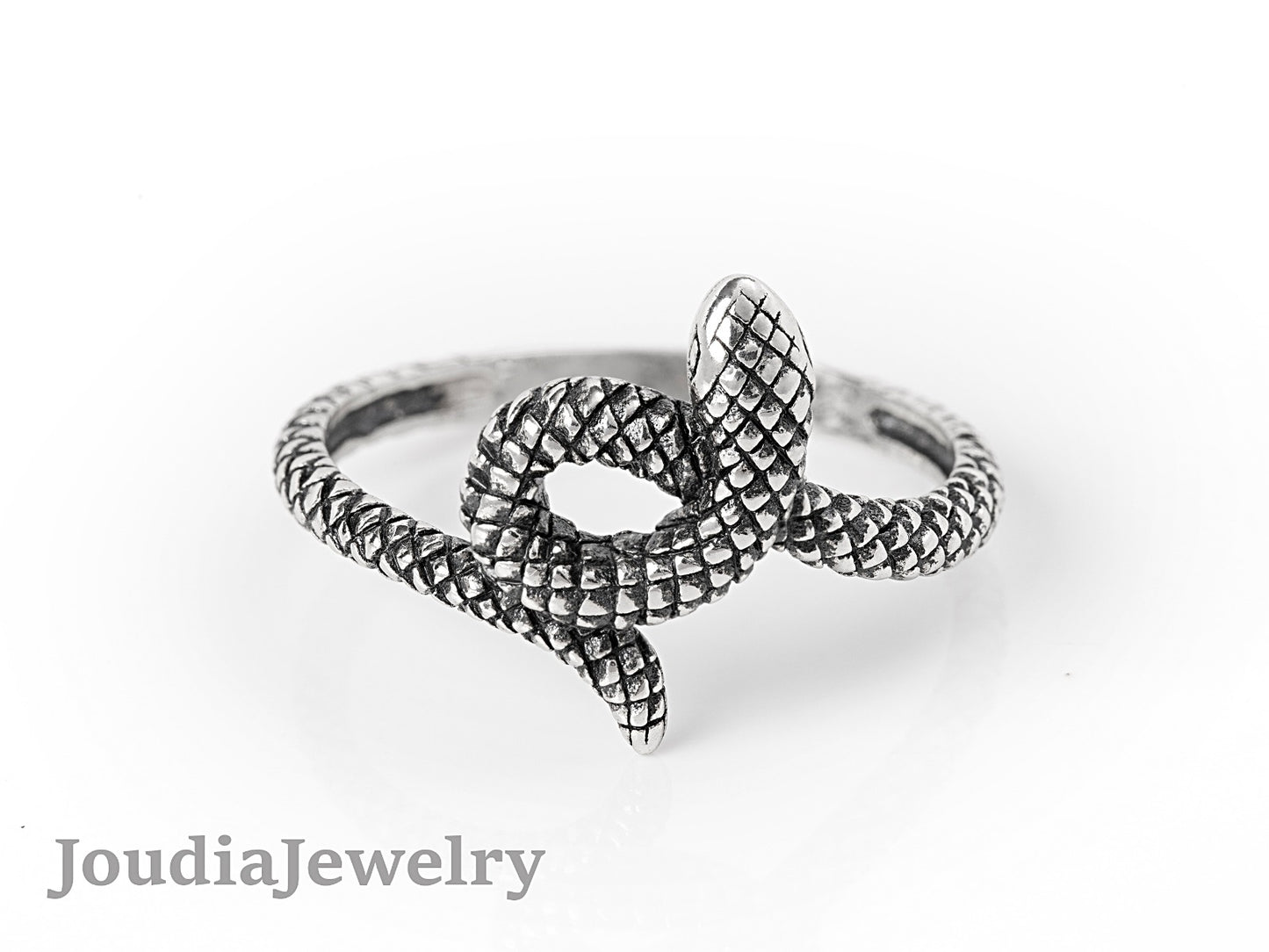 Snake Wedding Ring | Silver Snake Ring | Joudia Jewelry