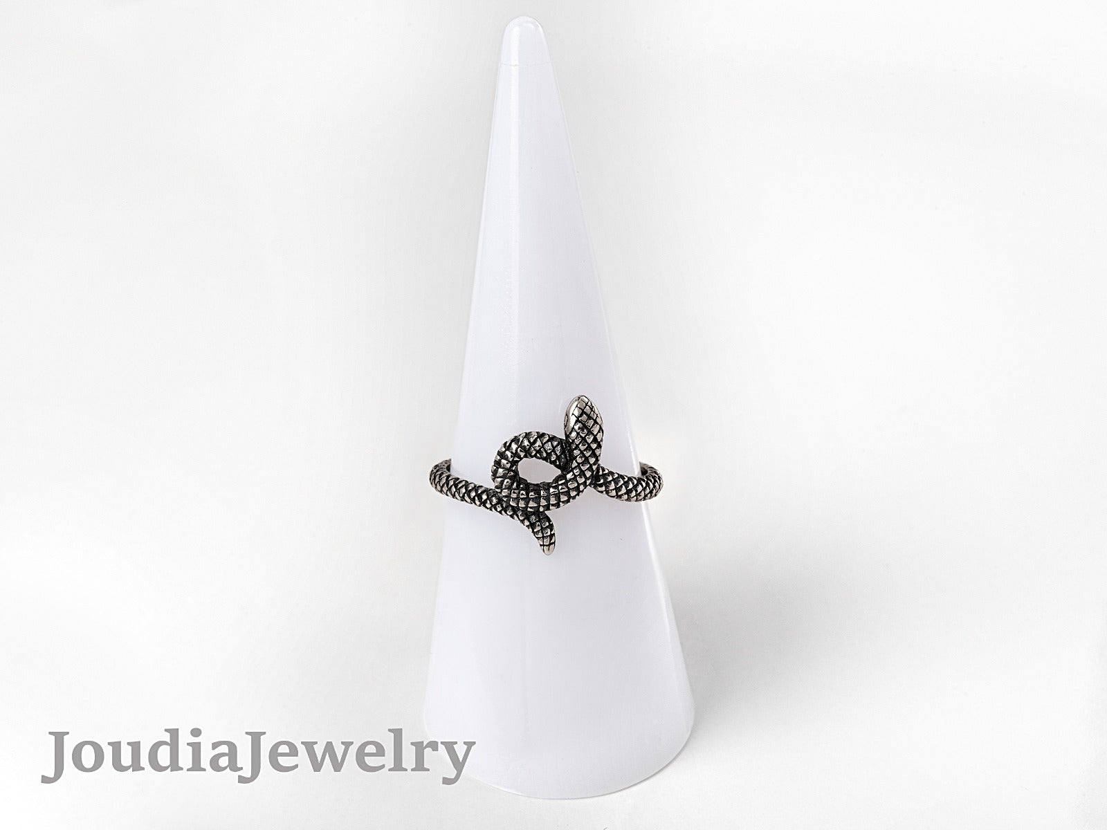 Snake Wedding Ring | Silver Snake Ring | Joudia Jewelry