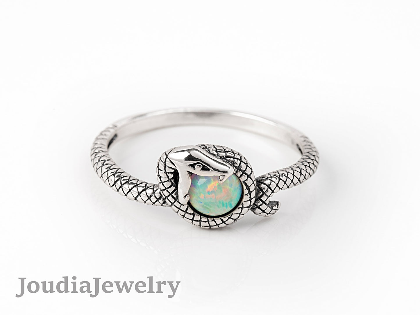 Women's Snake Ring | Round Snake Ring | Joudia Jewelry