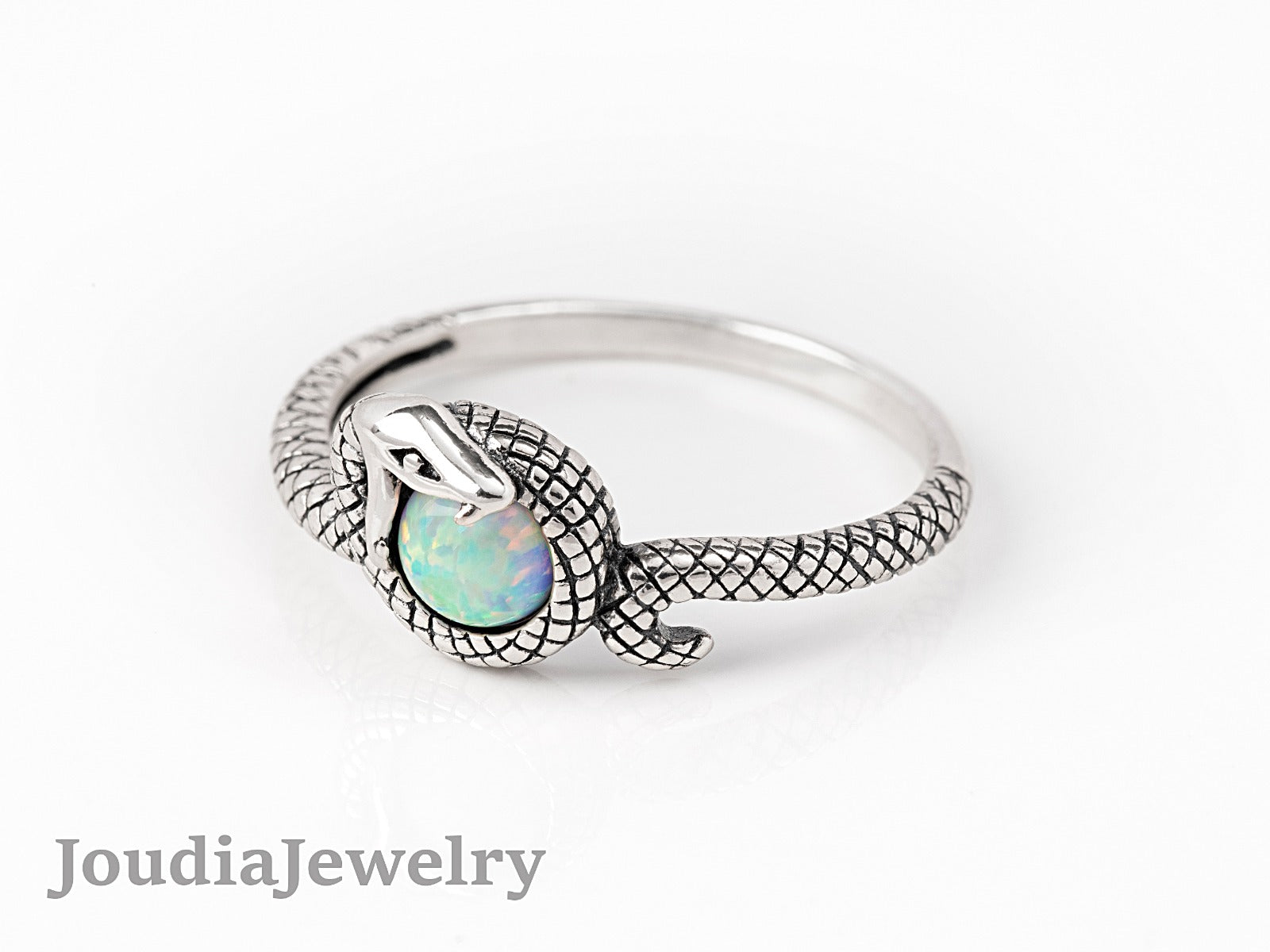 Women's Snake Ring | Round Snake Ring | Joudia Jewelry