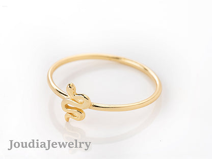 Silver Snake Ring | Wraparound Snake Ring | Joudia Jewelry